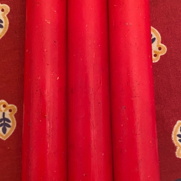 VTG I Carolina I 3 Red Dinner Tapers Candles - Picture 3 of 8